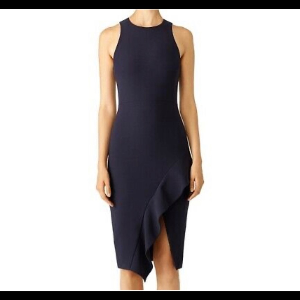 Cinq a Sept Navy Ruffle Dress Size 8